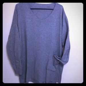 V-neck oversized sweater